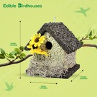 Edible Birdhouse - Birdseed Bird Feeder  Wooden Birds Houses Covered In Wild    