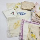 Vintage Mixed Linens Lot Includes Runner Napkins Hankies Lace Etc Lot