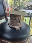 Vintage Japanese Lantern Cast Iron Garden Lamp Birds Bamboo Motif Candle Pagoda