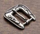 Vintage  Silver Hand Tooled Figural Southwest  Belt Buckle Eagle And Arrows