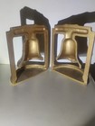 Vintage Liberty Bell Bookend Cast Metal Book Bronze Finish 7   