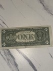 2021  1 One Dollar Bill Error Misaligned Miss Cut Off Center Note
