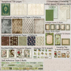 Vintage Scrapbooking Supplies Kit  185pcs Junk Journal Kit