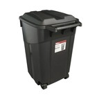  2 Pack  Hyper Tough 45 Gallon Wheeled Heavy Duty Plastic Garbage Can