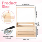 Wooden Baby Shower Crate Closet Basket Handle Gift New Born Welcome Hamper Boys