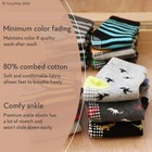 Non-slip Crew Grip Socks Youth Black white gray- 6 Pairs  5-7 Years Old