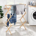 Rubber Wood And Stainless Steel Drying Rack - Brightroom