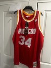 Autographed signed Hakeem Olajuwon Houston Rockets Away Jersey Jsa Coa Size 2xlb
