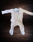      Bonsie Baby Newborn Sleepers Lot     2pc Footed Pajamas     Skin To Skin Zip