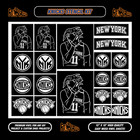 New York Knicks Jalen Brunson Vinyl Stencil For Custom Shoes And Small Projects