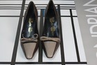 Women s Pumps Shoes Brown Beige 38 60s True Vintage High Heels 5 Nos Ovp