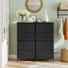 Nightstand  4 Drawer Dresser End Table Bedside Furniture With Wooden Top Steel F