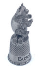 2  Giant Pandas Busch Gardens 1979 Fort Thimble Pewter Figure