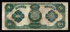 1891  10 Large Size General Philip Henry Sheridan Treasury Note 