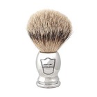  100  Silvertip Badger Bristle Shaving Brush   chrome Handle With 3-band 