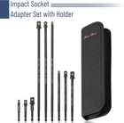 9 Pcs Impact Socket Adapter  Steel  3  6  12  1 4 Hex Shank  1 4  3 8  1 2 Drive
