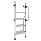 4-step Floor Standing Bed Ladder Ladder W  Adjustable Handrail 150kg 330 69lbs