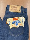 Vintage Deadstock Levis Saddleman Boot Jeans Womens 29x36 Raw Denim Orange Tab