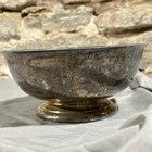 Vintage Silver Plate Footed Serving Bowl