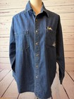 Disney Store Denim Long Sleeve Shirt Button Front Large 101 Dalmatians Dogs Y2k