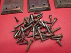 Lot Of Antique Mortise Locks Backplates Hinges Strikers Door Stop
