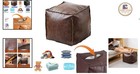 Versatile Square Ottoman  Stylish Foot Stool   Hidden Storage Solution