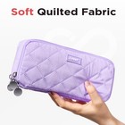 Large Pencil Case Pouch Extra Big Pencil Bag With 8 Compartments Pen Purple