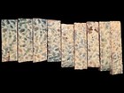 Lot Of 9 Antique Victorian Fireplace Hamilton Tile Mottled Greens Remnants