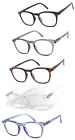 Retro Square Frame Full Lens Reading Glasses High Power Up To  6 00 Spring Hinge