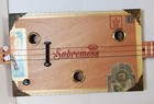 Cigar Box Guitar  3 String  Metal Frets  Piezo Sound Pu Installed  see Desc 