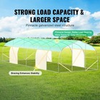 Walk-in Tunnel Greenhouse 30x10x6 6ft Galvanized Frame Pe Cover Green