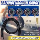 Motorcycle Vacuum Carburetor Synchronizer Carb Sync Gauge 4 Cylinder Tuner Tool