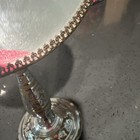 Vintage Etched Oval Vanity Dresser Mirror 7   x13  Swivel