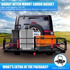 500 Lbs Heavy Duty Folding Rear Hitch Mount Cargo Carrier Basket 60 x24 4 x13 8 