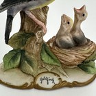 Lefton Goldfinch Figurine Mother Feeding Her Chicks - Vintage Japan