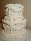2 Tier Fake Wedding Cake Styrofoam White Cake 10  Prop Display Only Not Edible 