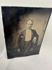 Antique Tin Type Photo  Fashionable Victorian Man  Formal Portrait 19th Century