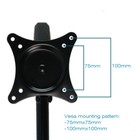 Wall Mount Monitor Arm  Standard Dual Screen Black