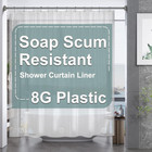 Amazerbath Plastic Shower Curtain Clear Premium Peva  Clear Shower Curtain Heavy