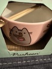Pusheen Ramen Bowl And Chopsticks Pink Set By Enesco New W10