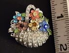 Ladies Spring Multicolor Rhinestone Flower Floral Bouquet  Brooch E163