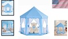 Girls Play Tent Blue Princess Castle Playhouse 48x48x52 Inches Polyester