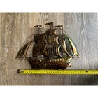 Vintage Metal Sailing Ship Sculpture Unisex Os Copper Brass Nautical Decor Art