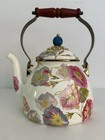 Mackenzie Childs Enamel Morning Glory 2 Quart Tea Pot Kettle  Retired