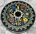 Vintage Daher Embossed Metal Decorative Tin Made In England Bright Florals