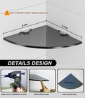 2 Tiers No Drill Corner Glass Shelf  Shower Shelf For Inside Shower  Shower