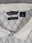 Pga Tour Mercerized Polo Shirt Mens Size Xxl White Argyle Golf Country Club