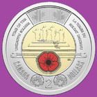 Set 2017 - 2025 Canada Colored Toonie I c Glow In Two Dollars  2 Coins  Mint Unc