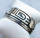 Rosco Scott  Navajo 925 Sterling Silver Wide Cuff Bracelet  42 2g