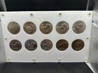 Eisenhower Dollar Proof Uncirculated Set Of 10 Coins With Acrylic Holder